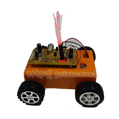 (KS-110-1)소리감지센서 광섬유 로봇자동차(핀타입) /건전지 미포함 (전국학생창작탐구올림피아드용)