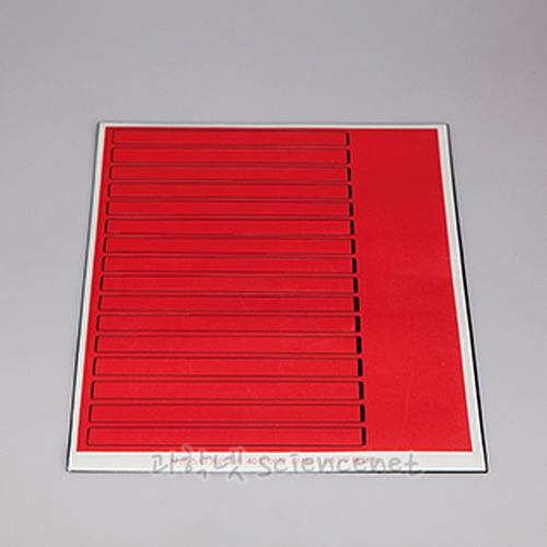 열변색붙임딱지(고온-시온스티커)(15x150mm)(16매입)  /빨강→흰색