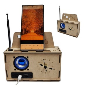 (KS-108)DIY 블루투스 스피커(라디오) &amp; 시계 만들기(고급형) /건전지 미포함