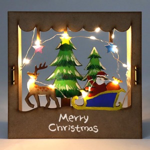 크리스마스 LED 액자박스(산타)(1인용)