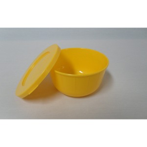 오목한플라스틱그릇(노랑)  /뚜껑 포함