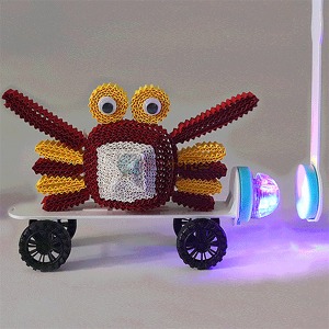 SA 롤업 꽃게 자석으로 가는 자동차(안전자석 LED형) (5인 세트)